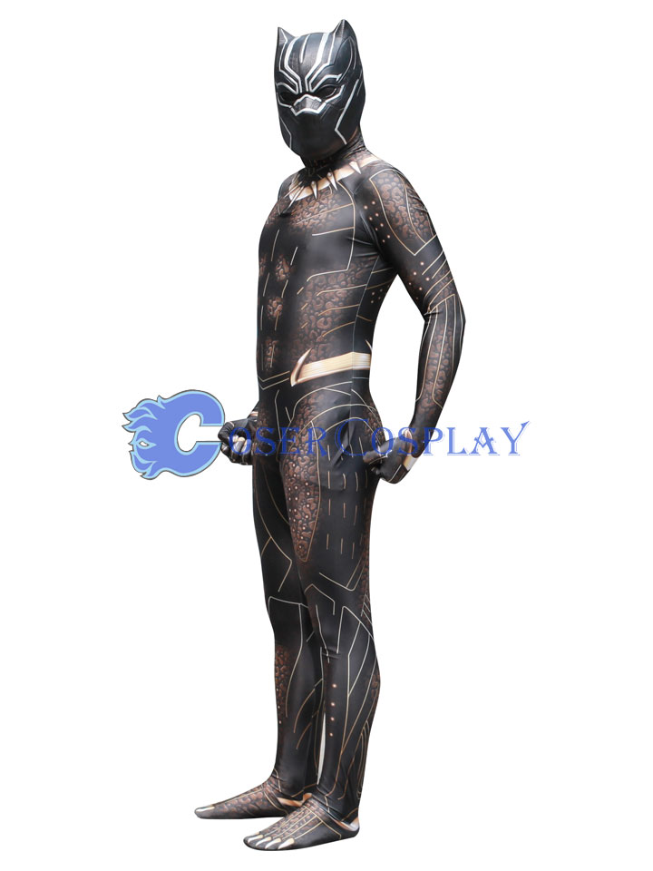 2018 Golden Jaguar Black Panther Cosplay Costume | cosercosplay.com